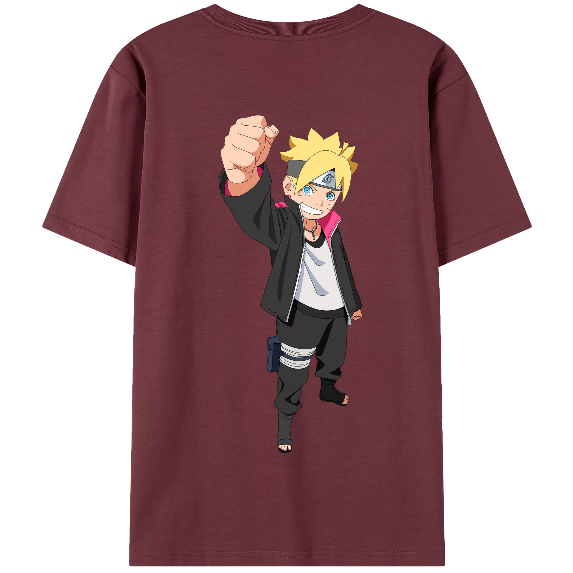 （画像用） NARUTO -ナルト- うずまき ボルト Uzumaki Boruto 綿100％半袖Tシャツ（背面プリント）